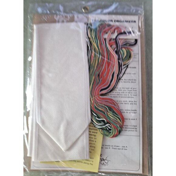 Cross Stitch Kit JCA Bow Ties Door Decor HOME SWEET HOME 08103 Floral 11X17 VTG - Picture 3 of 5